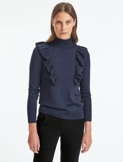 Loulou Wool Jumper - Denim Blue