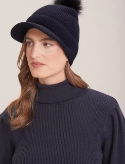 Beata Wool Hat - Navy