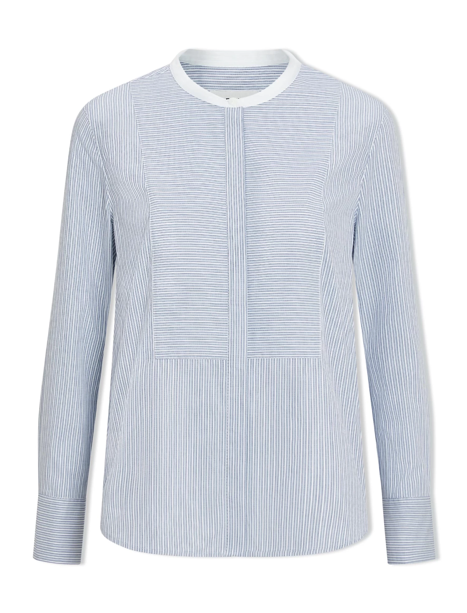 Sefton Organic Cotton Shirt - Blue White Stripe - Image 7