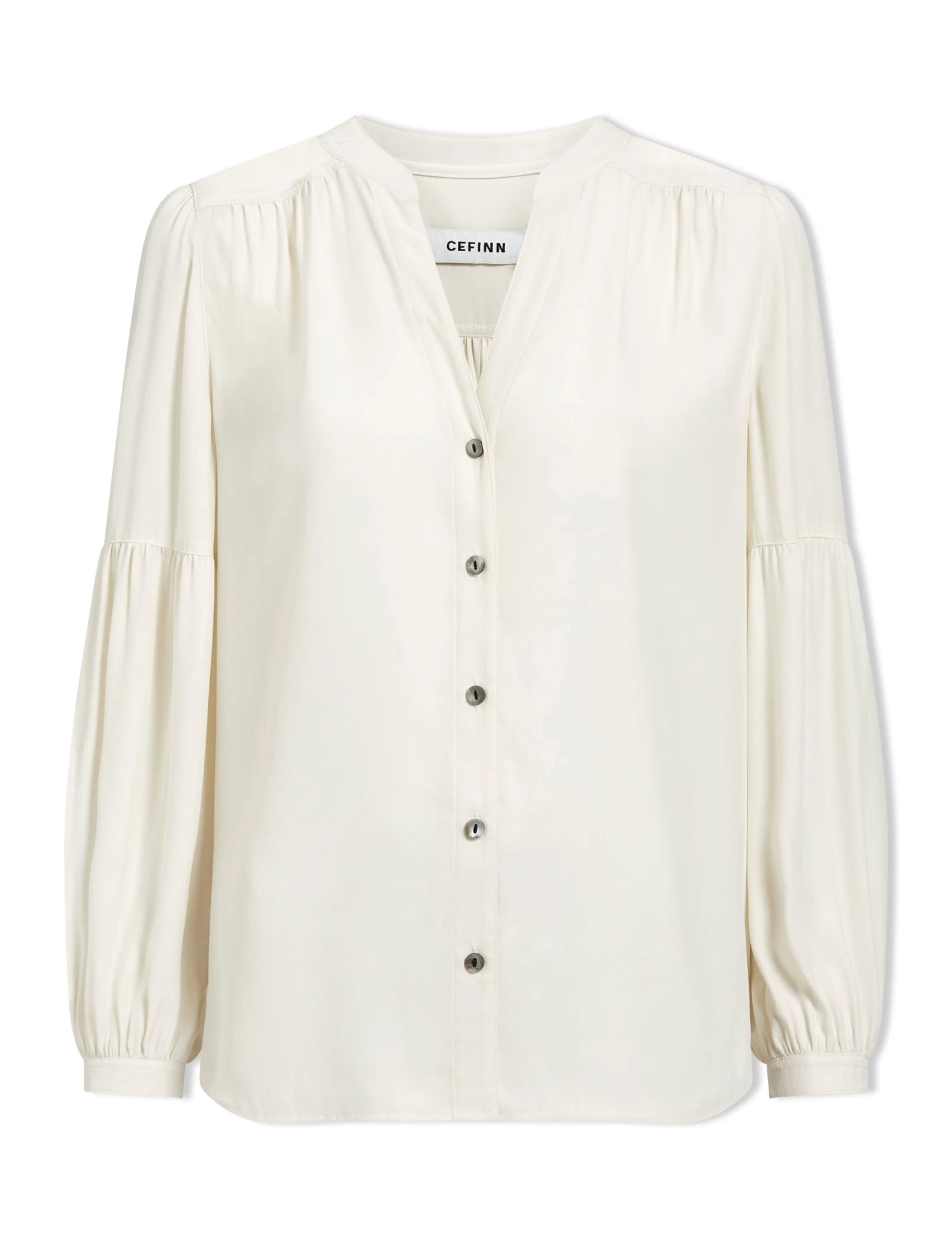 Ella Silk Shirt - Cream - Image 6