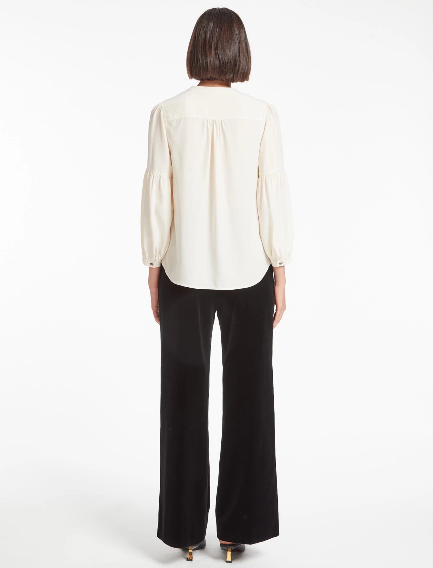 Ella Silk Shirt - Cream - Image 3